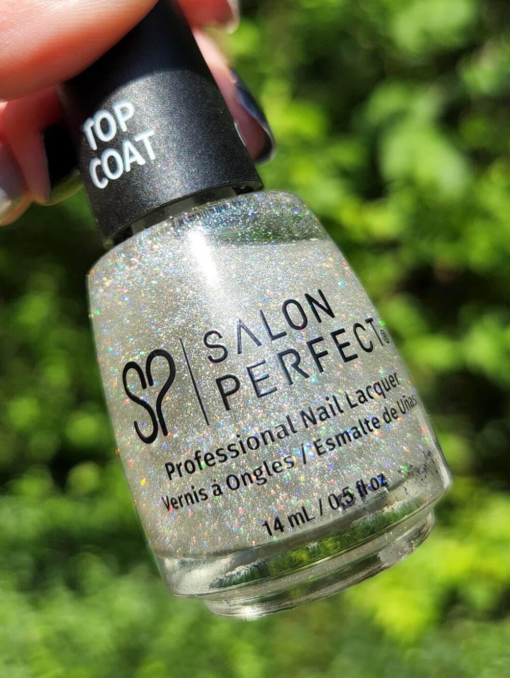 Salon Perfect 🌈✨ Cosmic Dust Holographic Top Coat Polish Lacquer - DISCONTINUED